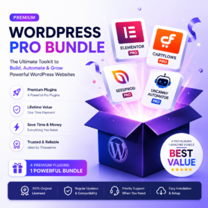 20+ Premium Plugin Bundle Elementor pro, Cartflow pro, SeedProd Pro, Uncanny Automator Pro, ACF Pro, MemberPress, Fluent Forms Pro etc